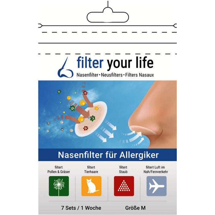 Filter Your Life Größe M Nasenfilter f. Allergiker, 14 St. Pflaster