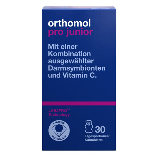 Orthomol Pro junior - enthält eine Kombination ausgewählter Darmsymbionten und Vitamin C, 30 St. Tagesportionen