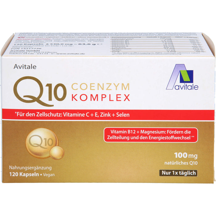 Avitale Q10 Coenzym Komplex Kapseln, 120 St. Kapseln