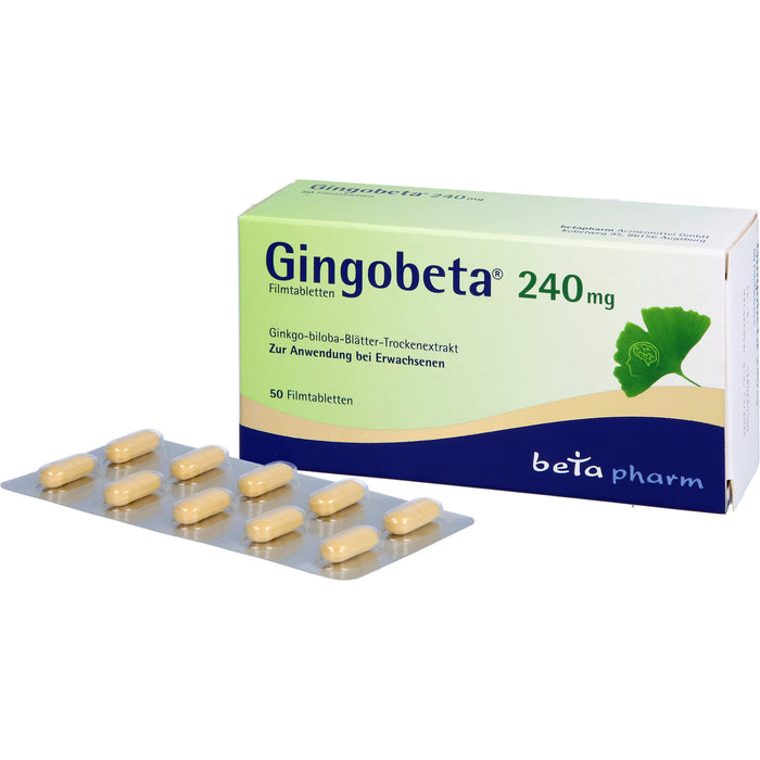 Gingobeta 240 mg Filmtabletten bei leichter Demenz, 50 St. Tabletten