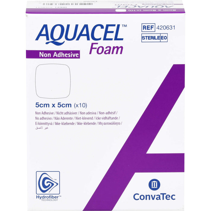 Aquacel Foam nicht adhäsiv 5x5 cm Verband, 10 St VER