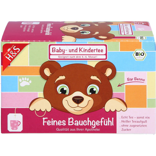 H&S Bio Baby- und Kindertee feines Bauchgefühl mit Kamillenblüten, 20 St. Beutel