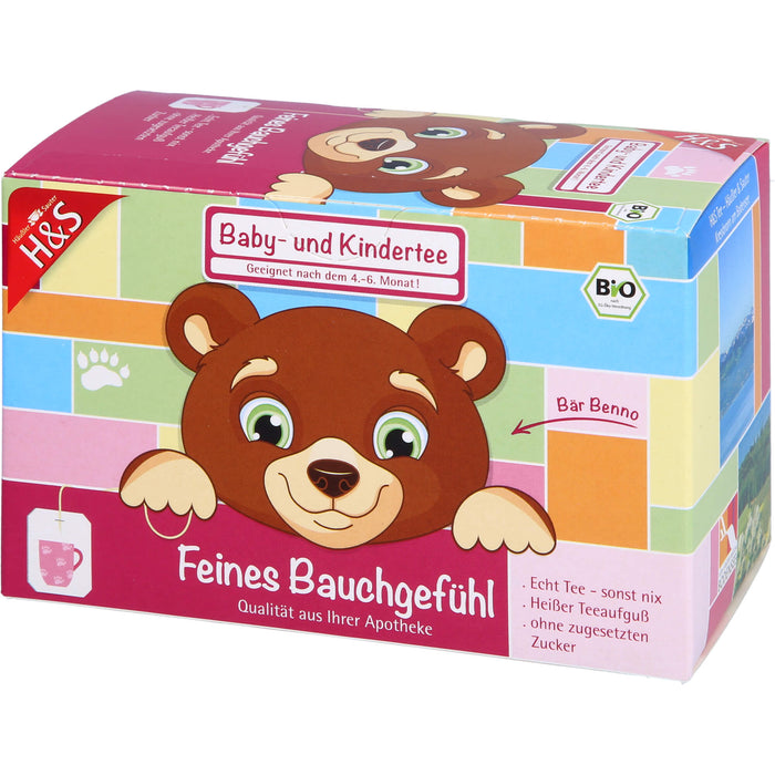 H&S Bio Baby- und Kindertee feines Bauchgefühl mit Kamillenblüten, 20 St. Beutel