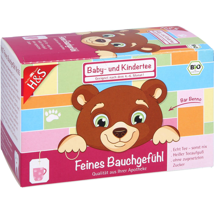 H&S Bio Baby- und Kindertee feines Bauchgefühl mit Kamillenblüten, 20 St. Beutel