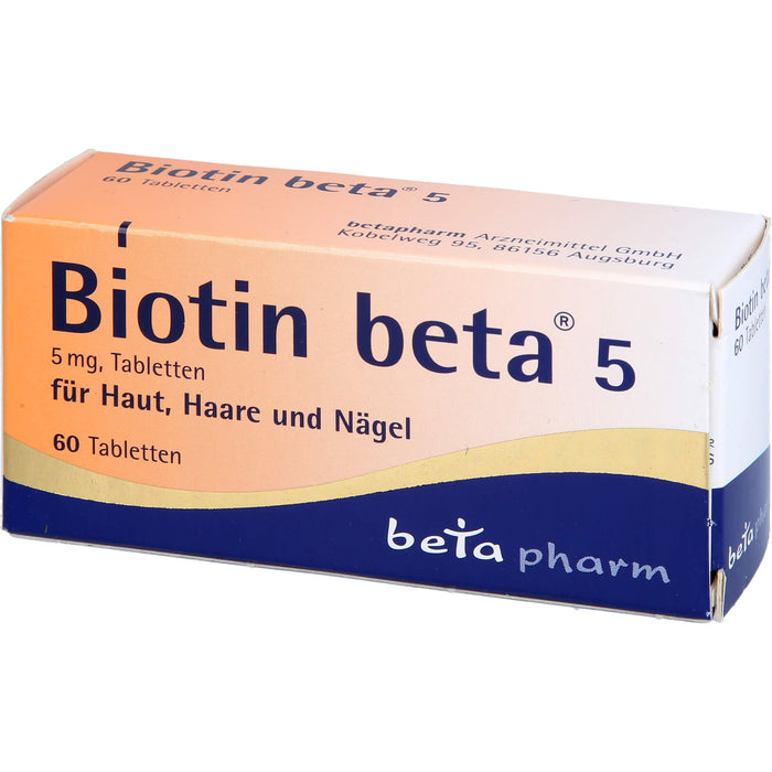 Biotin beta 5, 5 mg Tabletten, 60 St. Tabletten