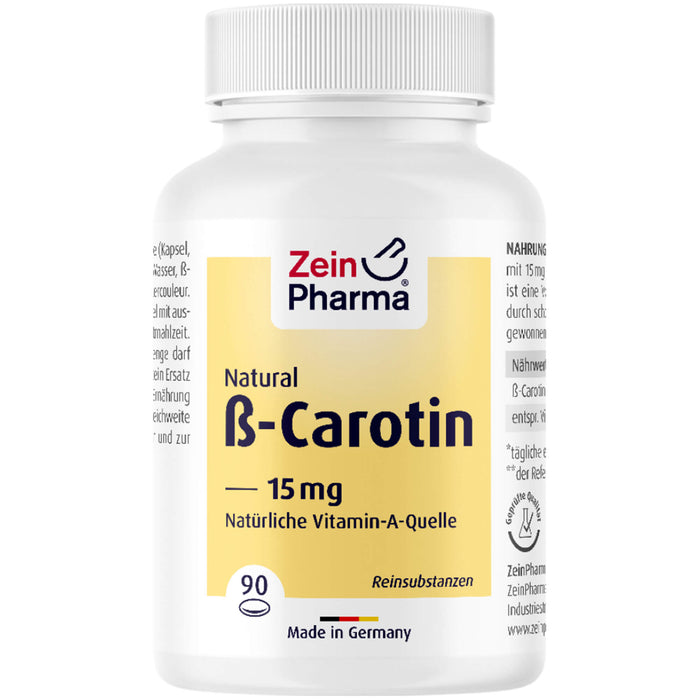 ZeinPharma Beta Carotin Natural 15 mg Kapseln, 90 St. Kapseln