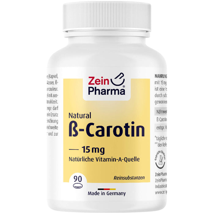 Beta Carotin Natural 15 mg - ZeinPharma, 90 St WKA