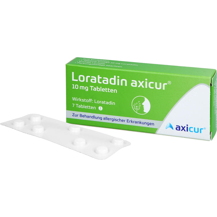Axicur Loratadin 10 mg Tabletten bei Allergien, 7 St. Tabletten