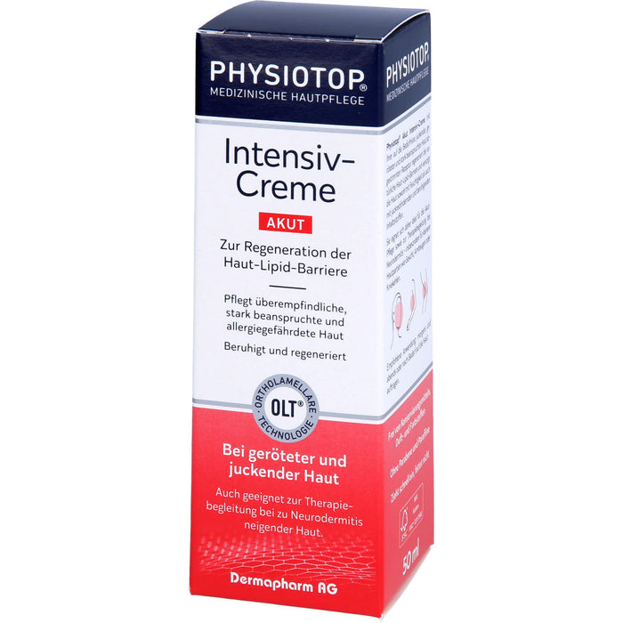 PHYSIOTOP Akut Intensiv-Creme zur Regeneration der Haut-Lipid-Barriere, 50 ml Creme