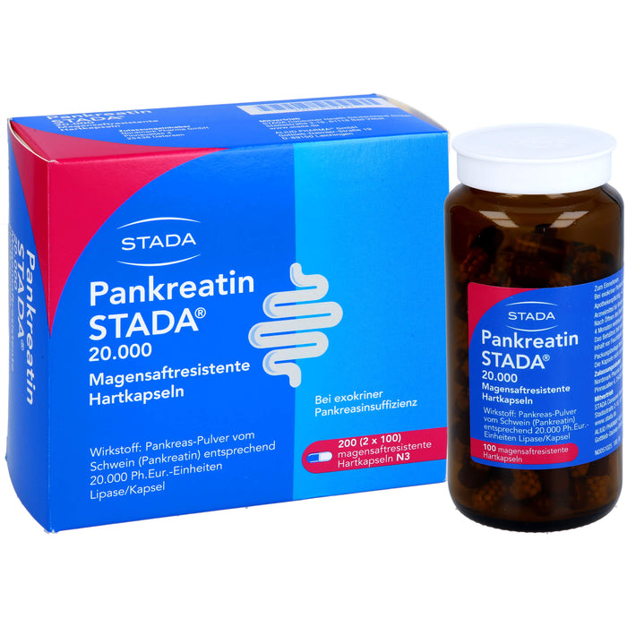 Pankreatin STADA® 20.000, Magensaftresistente Hartkapseln, 200 St HKM