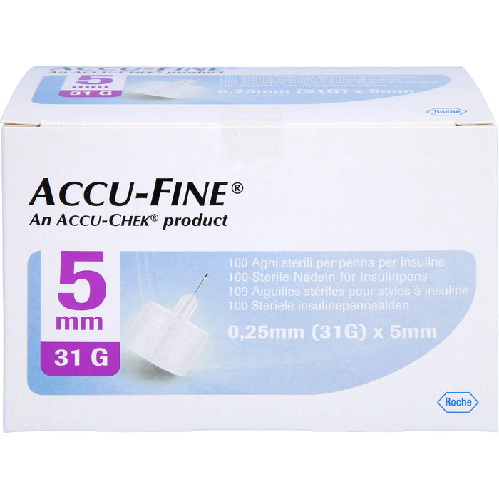 Accu Fine sterile Nadeln f.Insulinpens 5mm 31G, 100 St KAN