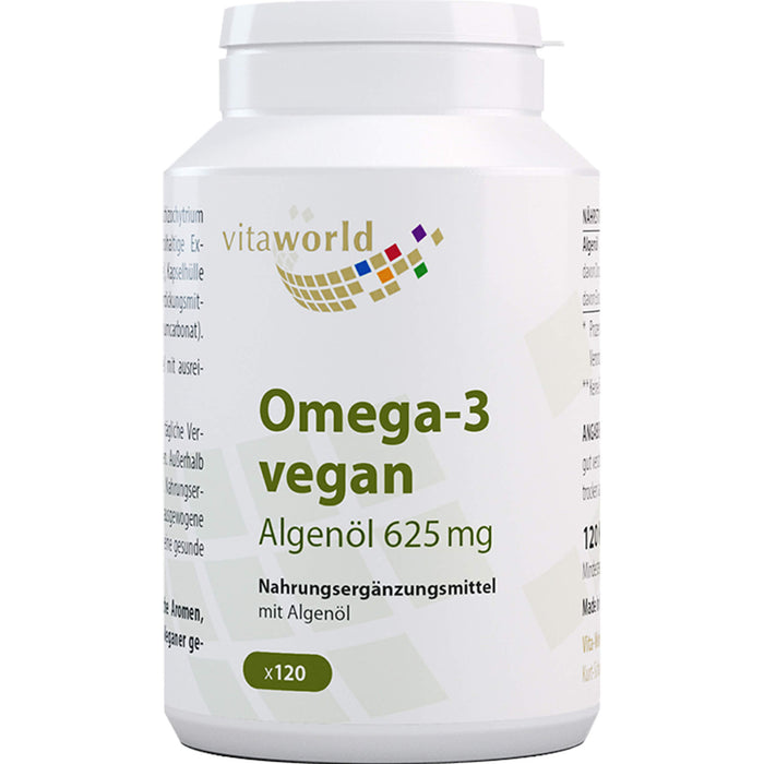 Algenöl 625 mg Omega-3 vegan, 120 St KAP