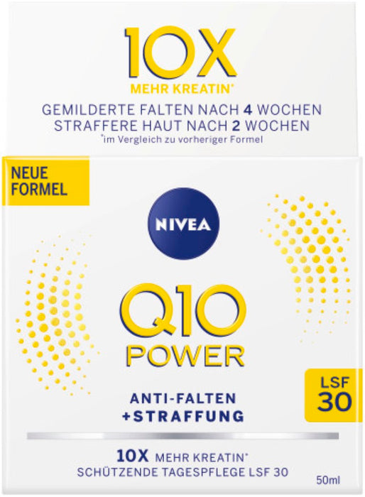 NIVEA Q10 Power anti-Falten & Straffung schützende Tagespflege LSF 30, 50.0 ml Creme