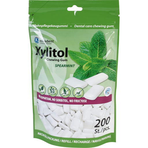 miradent Xylitol Chewing Gum Spearmint Refill, 200 St KGU