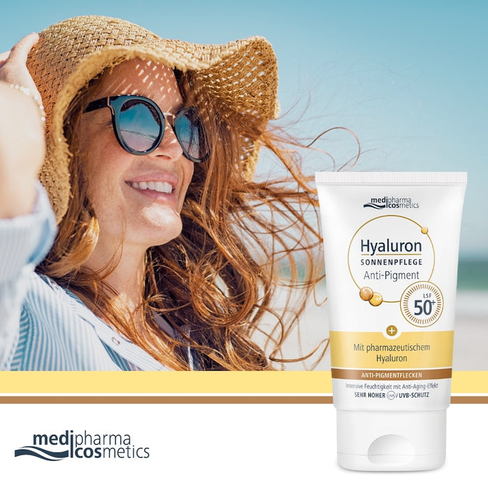Medipharma Cosmetics Hyaluron Sonnenpflege Anti-Pigment LSF 50+, 50 ml Creme