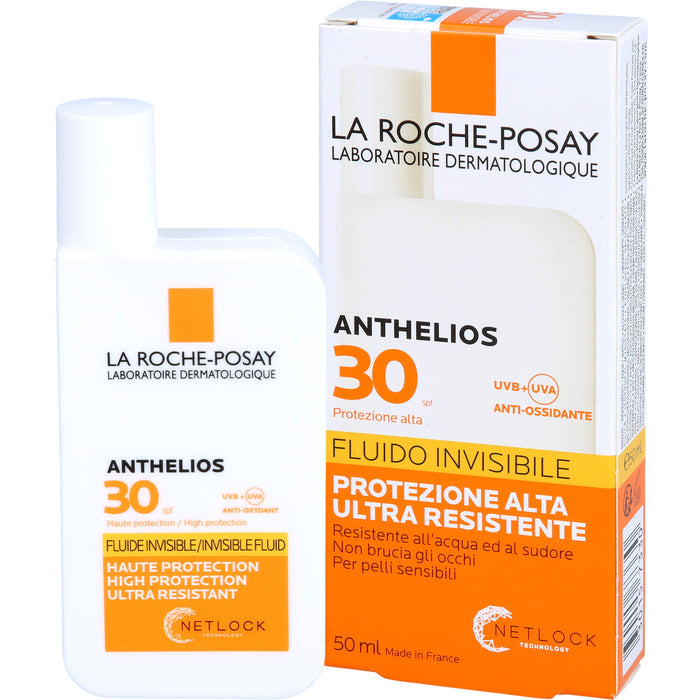 La Roche-Posay Anthelios Invisible Fluid LSF 30 ultra-leicht für empfindliche Haut, 50 ml Lösung