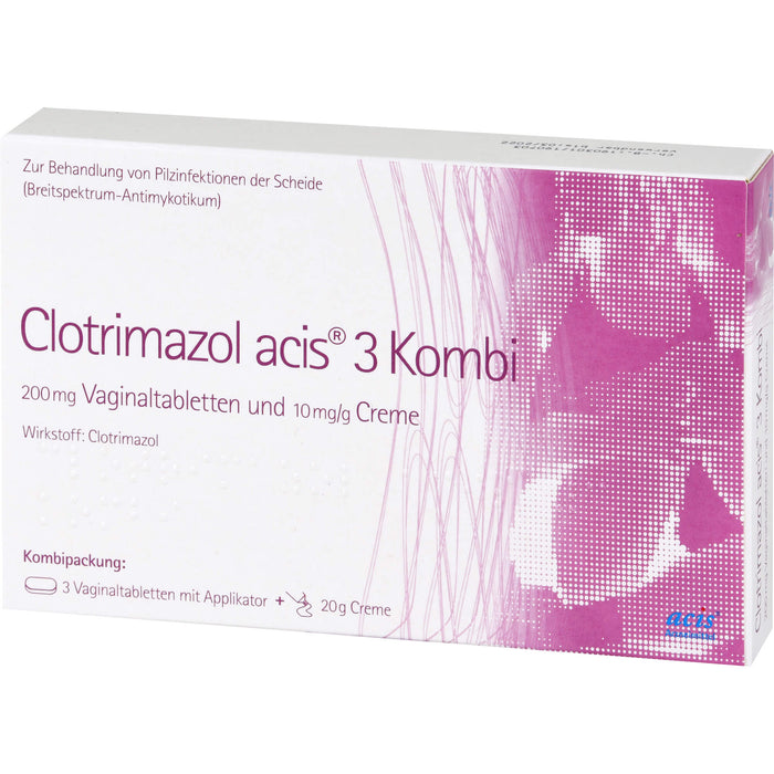 Clotrimazol acis  3 Kombi, 200 mg Vaginaltabletten und 10 mg/g Creme, 1 St. Kombipackung