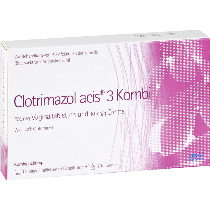 Clotrimazol acis® 3 Kombi, 200 mg Vaginaltabletten und 10 mg/g Creme, 1 St. Kombipackung
