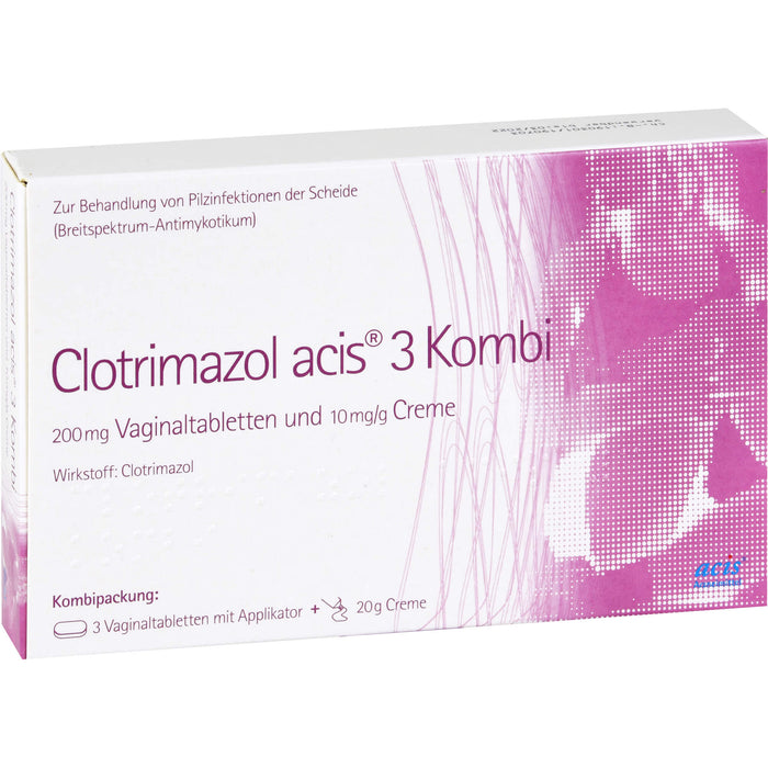 Clotrimazol acis  3 Kombi, 200 mg Vaginaltabletten und 10 mg/g Creme, 1 St. Kombipackung