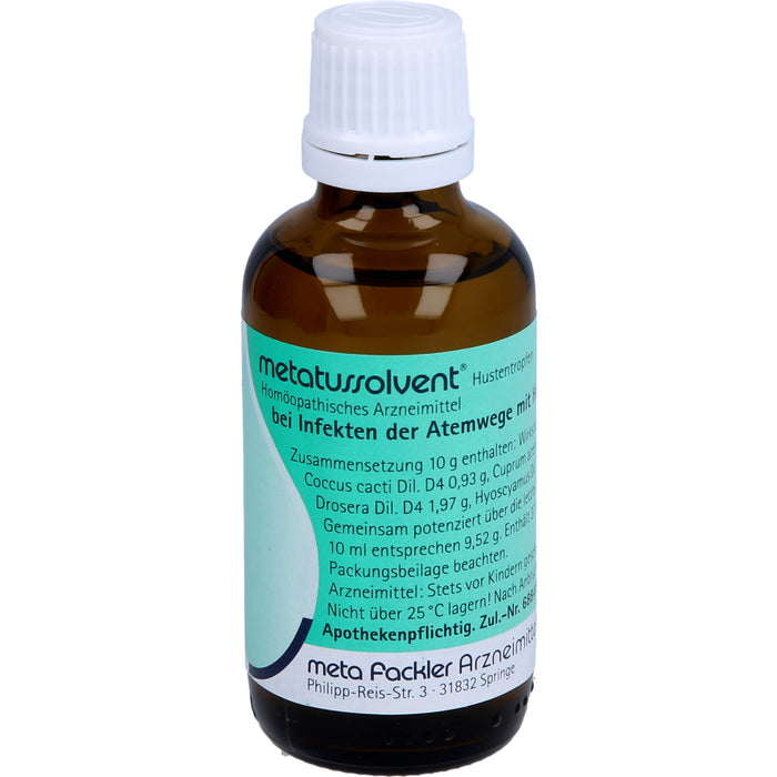 metatussolvent Hustentropfen, 50 ml Lösung