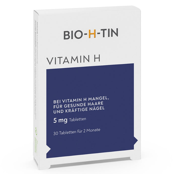BIO-H-TIN Vitamin H Tabletten 5 mg beugen einem Mangel an Vitamin H vor, 30 St. Tabletten