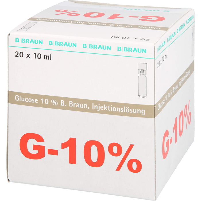 B. Braun Glucose 10 % Mini Plasco connect Injektionslösung, 20 St. Einzeldosisbehältnisse