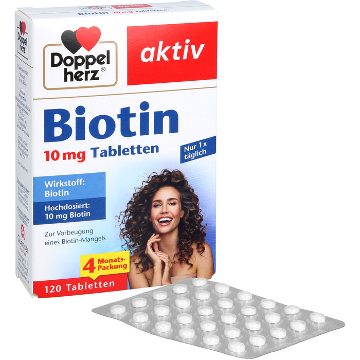 Doppelherz aktiv Biotin 10 mg Tabletten, 120 St. Tabletten