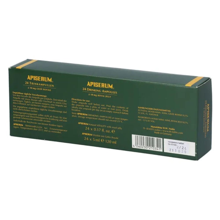 APISERUM Trinkampullen mit Gelee Royale, 24 St. Ampullen