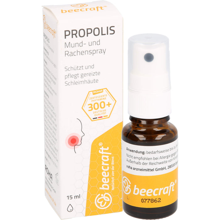 beecraft Propolis Mund- und Rachenspray, 15 ml Lösung