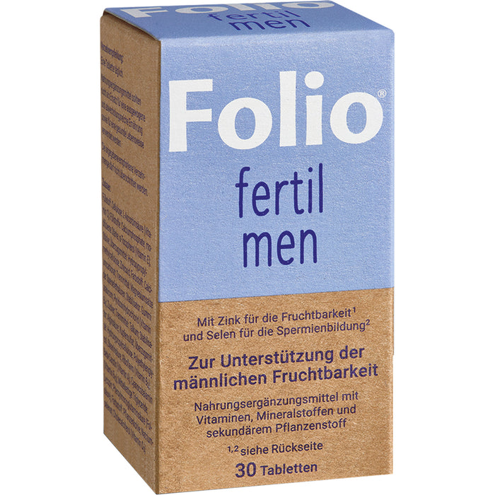 Folio fertil men Tabletten zur Unterstützung der männlichen Fruchtbarkeit, 30 St. Tabletten