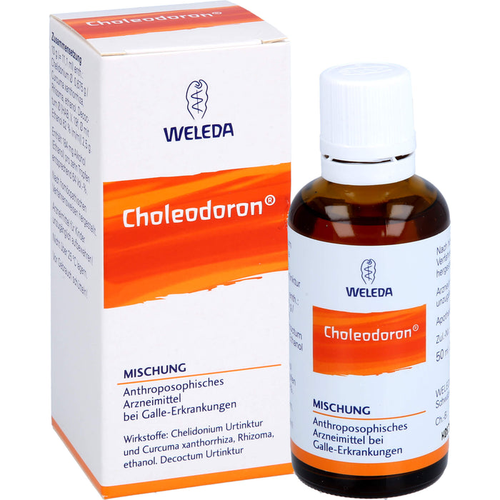WELEDA Choleodoron Mischung bei Galle-Erkrankungen, 50 ml Lösung