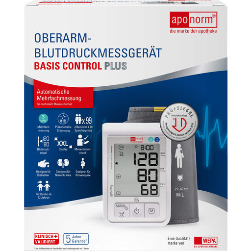 Aponorm Blutdruck Messgerät Basis C. Plus Oberarm, 1 St 