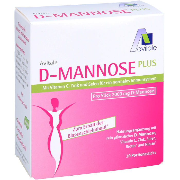 Avitale D-Mannose Plus 2000 mg Granulat zum Erhalt der Blasenschleimhaut, 30 St. Sticks
