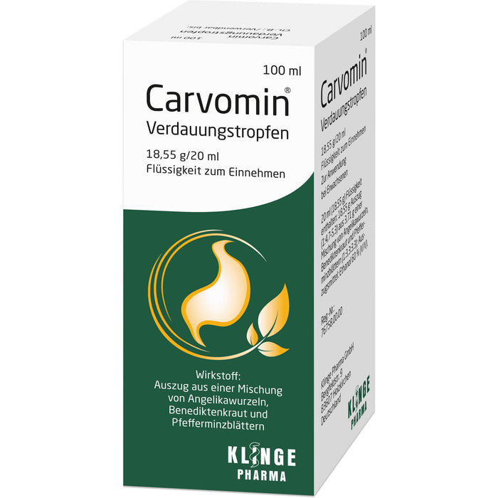 Carvomin® Verdauungstropfen, 18,55 mg/20 ml, Flüssigkeit zum Einnehmen, 2X50 ml FLE