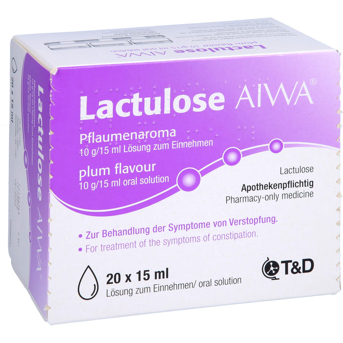 AIWA Lactulose 10 g/15 ml Lösung mit Pflaumenaroma, 20 St. Beutel