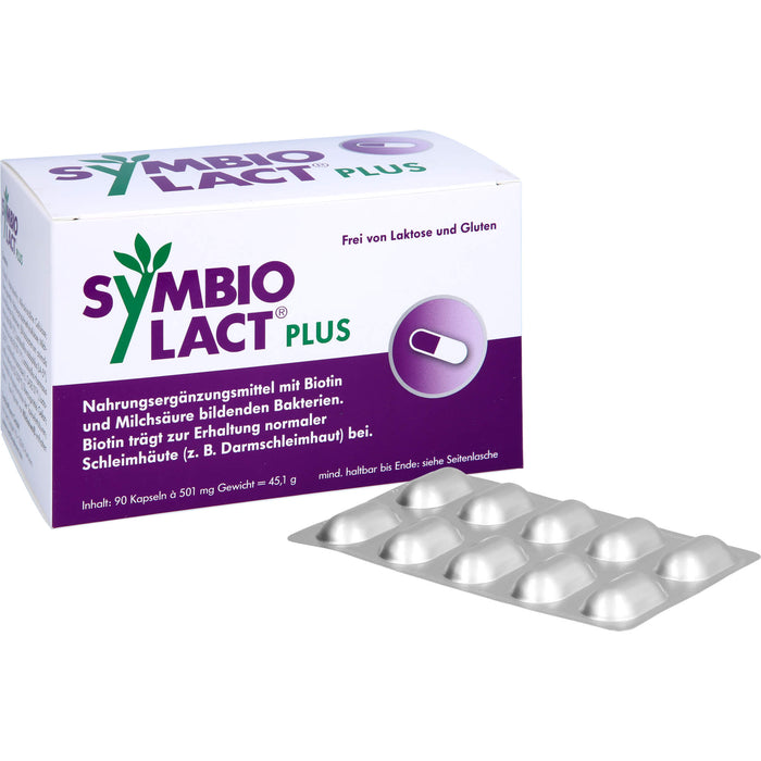 Symbio Lact Plus Kapseln zur Erhaltung normaler Schleimhäute, 90 St. Kapseln