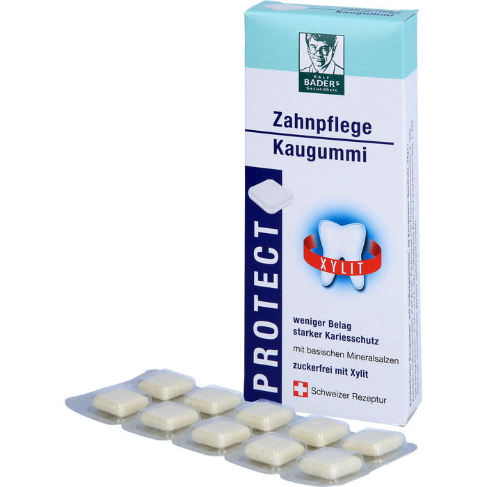 BADERs protect Zahnpflege-Kaugummi für weniger Belag und starken Kariesschutz, 20 St. Kaugummi