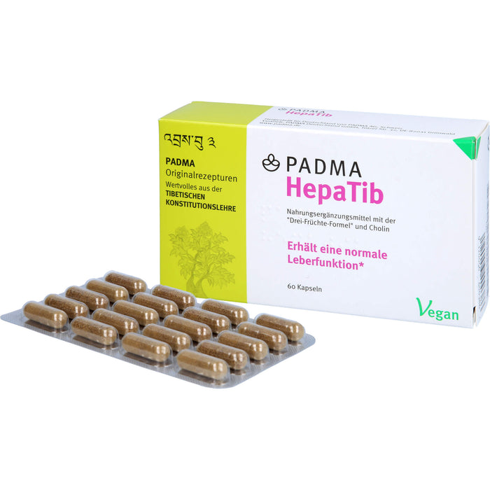 PADMA HepaTib Kapseln für eine normale Leberfunktion, 60 St. Kapseln