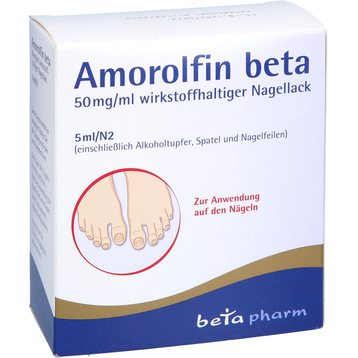 Amorolfin beta 50 mg/ml wirkstoffhaltiger Nagellack, 5 ml NAW