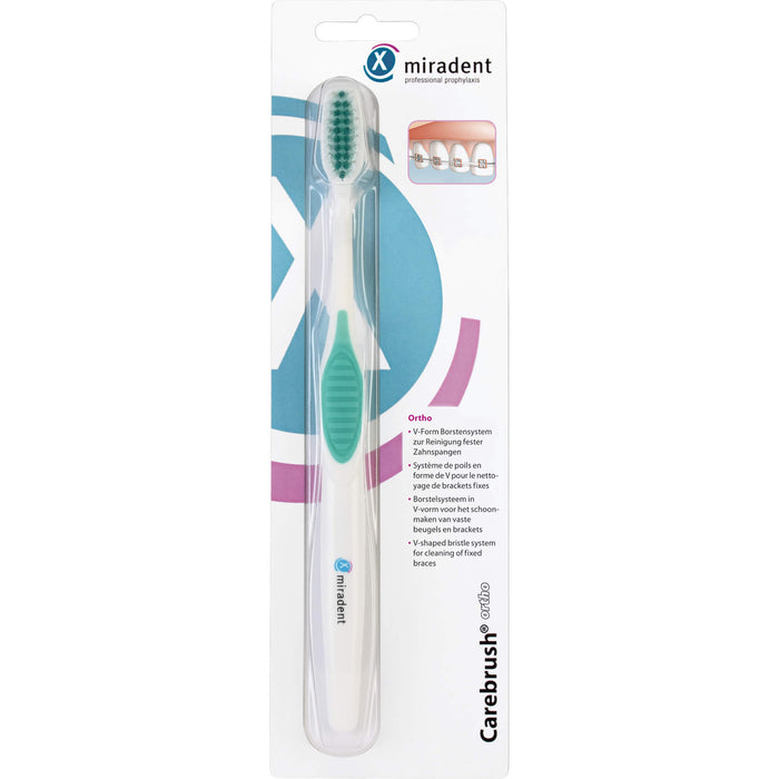 Miradent Carebrush ortho Zahnbürste für Spangenträger, 1 St. Zahnbürste