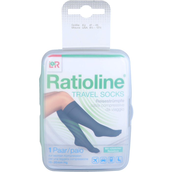 Ratioline Travel Socks Reisestrümpfe Gr. 41-45, 2 St. Socken
