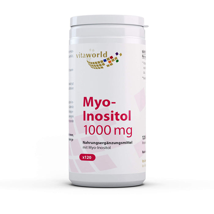Vitaworld Myo-Inositol 1000 Kapseln zur Unterstützung bei der Übertragung von Nervensignalen, 120 St. Kapseln