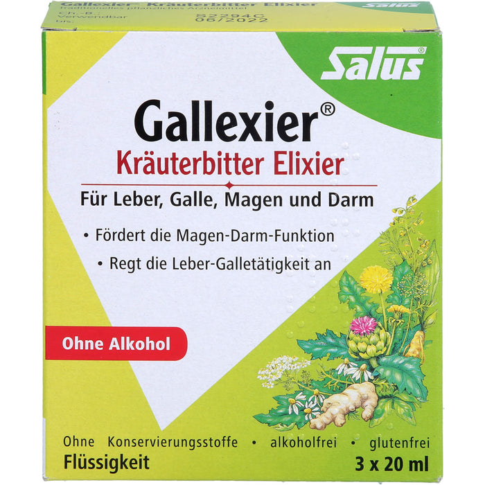 Salus Gallexier Kräuterbitter Elixier, 60 ml Lösung