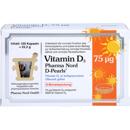 Vitamin D3 75ug D-pearls, 120 St KAP