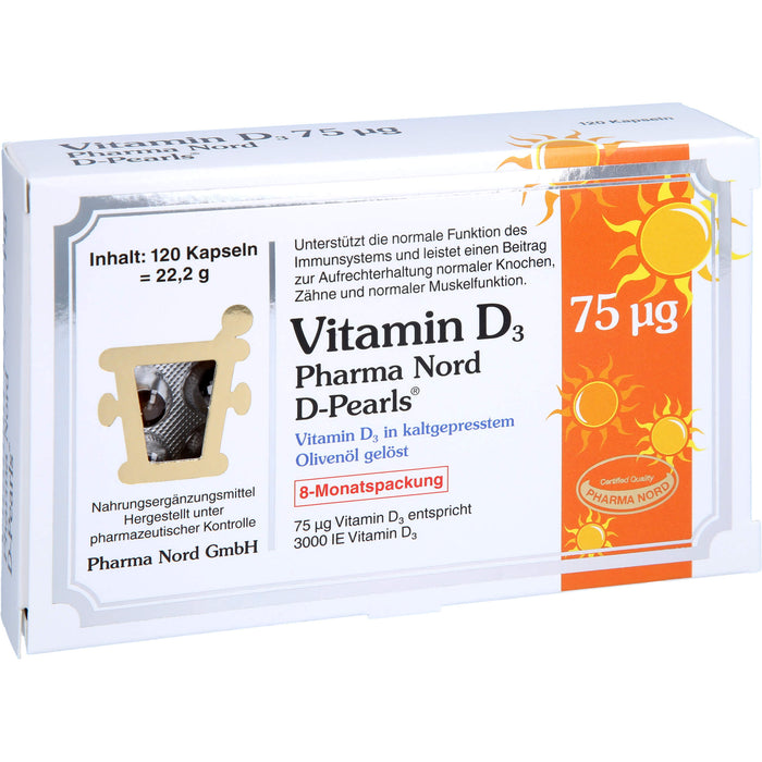 Vitamin D3 75ug D-pearls, 120 St KAP