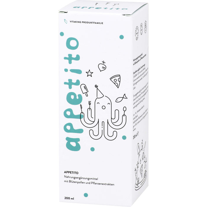Appetito Sirup mit Blütenpollen und Pflanzennextrakten, 200 ml Lösung