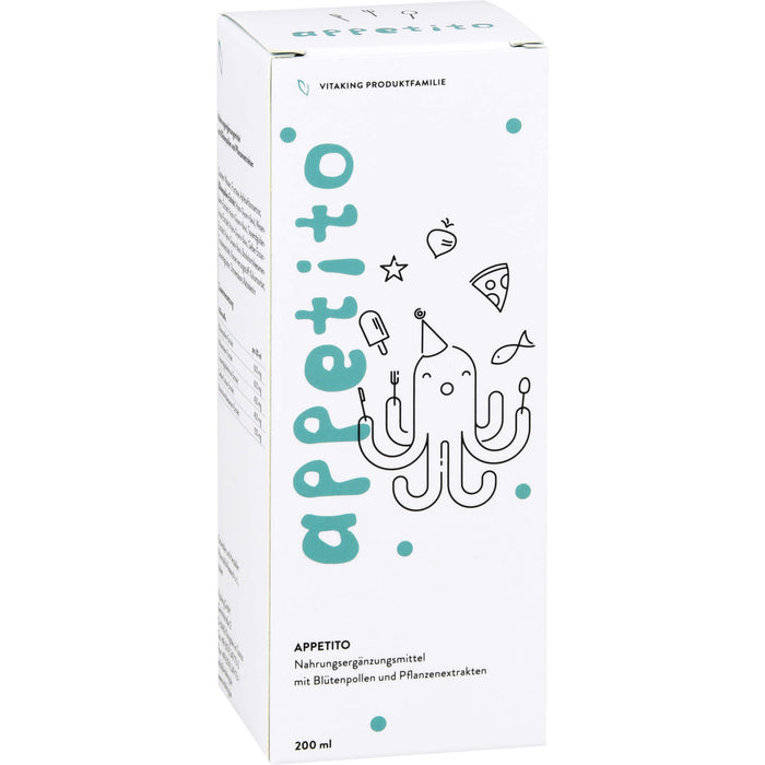 Appetito Sirup mit Blütenpollen und Pflanzennextrakten, 200 ml Lösung