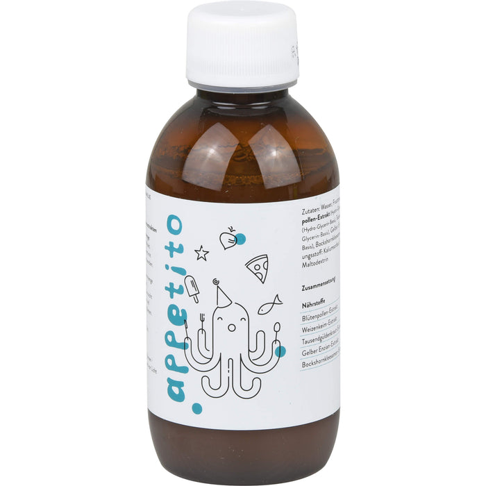 Appetito Sirup mit Blütenpollen und Pflanzennextrakten, 200 ml Lösung