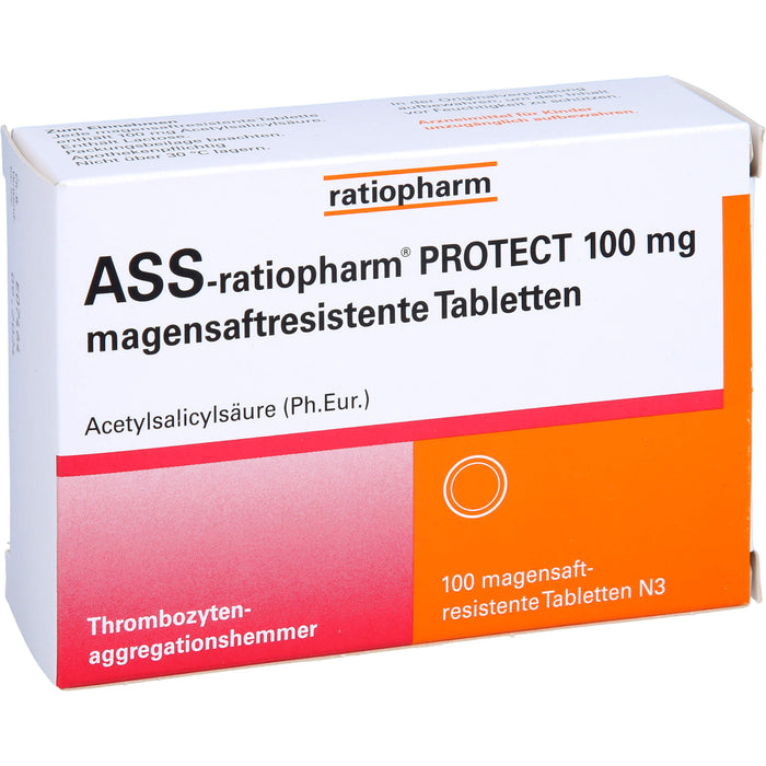 ASS-ratiopharm Protect 100 mg Tabletten, 100 pcs. Tablets