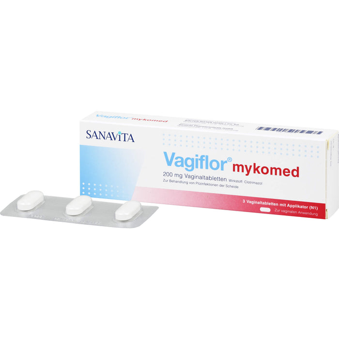 Vagiflor mykomed 200 mg Vaginaltabletten bei Pilzinfektionen der Scheide, 3 St. Tabletten